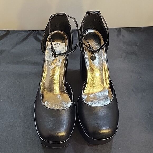 BRAND NEW WOMEN"S SUGAR SKYHIGH LEATHER ANKLE STRAP HEELS - Picture 2 of 16